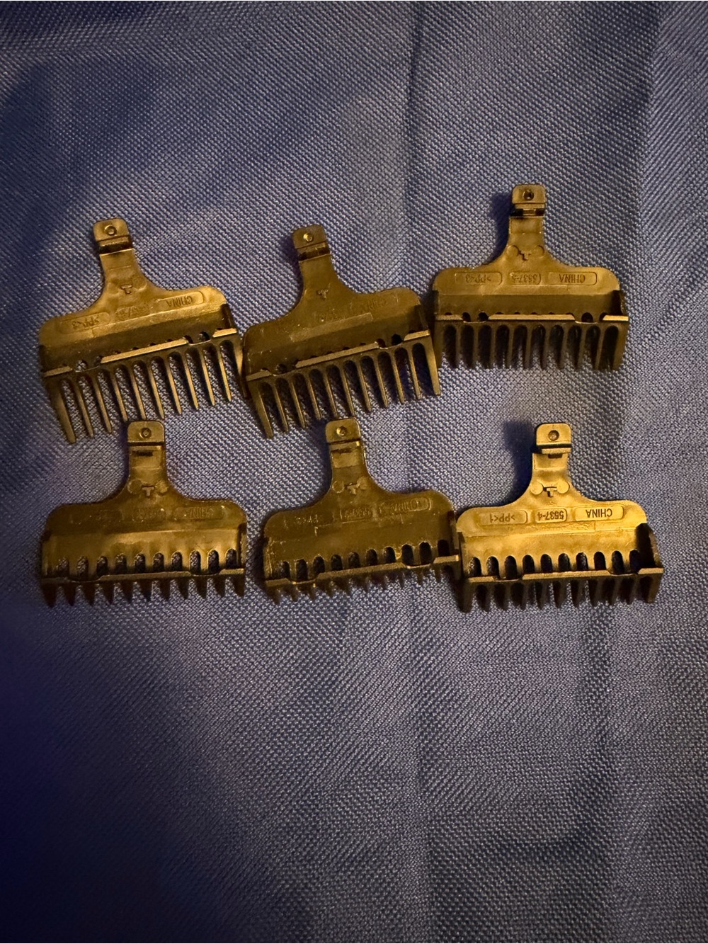 Set of 6 Black Tblade Hair Clipper Guide Combs